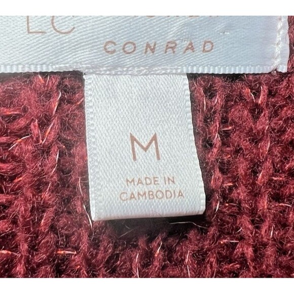 Lauren Conrad Sweater Womens Size Medium‎ Red/Orange Round Neck Knit Acrylic - Picture 10 of 13